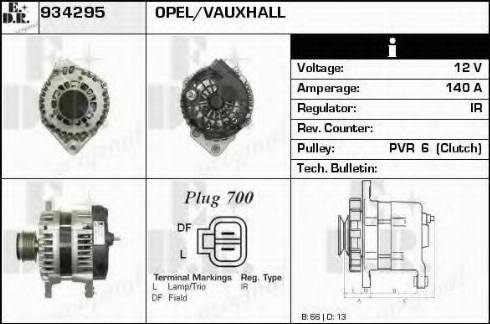 EDR 934295 - Alternator autospares.lv