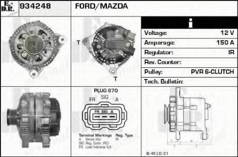 EDR 934248 - Alternator autospares.lv