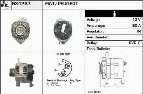 EDR 934267 - Alternator autospares.lv