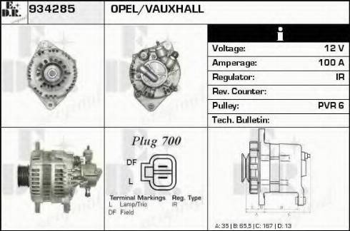 EDR 934285 - Alternator autospares.lv