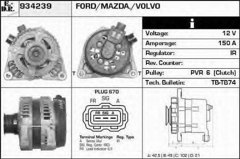 EDR 934239 - Alternator autospares.lv