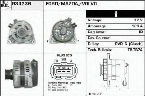 EDR 934236 - Alternator autospares.lv