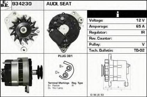 EDR 934230 - Alternator autospares.lv