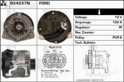 EDR 934237N - Alternator autospares.lv