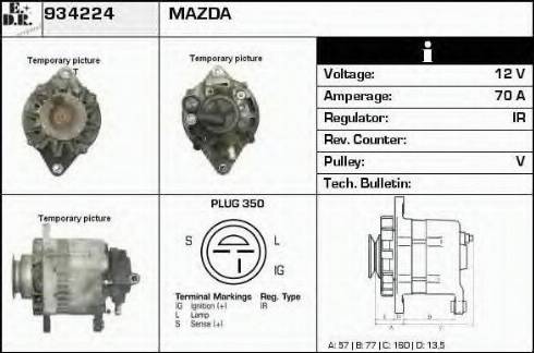 EDR 934224 - Alternator autospares.lv