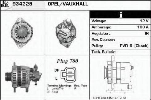 EDR 934228 - Alternator autospares.lv