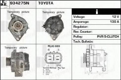 EDR 934275N - Alternator autospares.lv