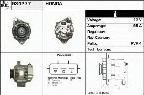 EDR 934277 - Alternator autospares.lv