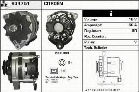 EDR 934751 - Alternator autospares.lv