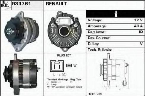 EDR 934761 - Alternator autospares.lv