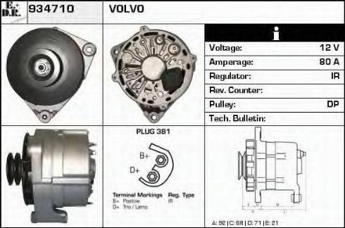 EDR 934710 - Alternator autospares.lv