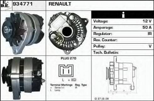 EDR 934771 - Alternator autospares.lv