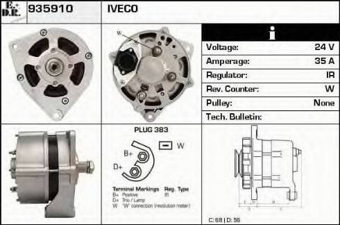 EDR 935910 - Alternator autospares.lv