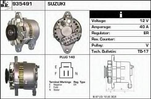 EDR 935491 - Alternator autospares.lv