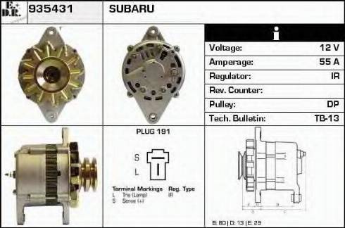 EDR 935431 - Alternator autospares.lv