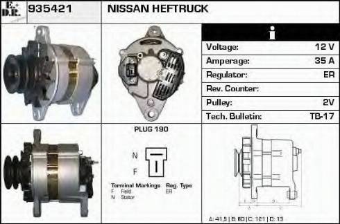 EDR 935421 - Alternator autospares.lv