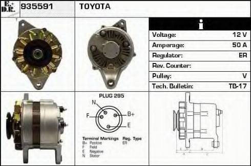 EDR 935591 - Alternator autospares.lv