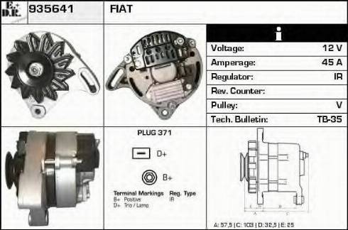 EDR 935641 - Alternator autospares.lv