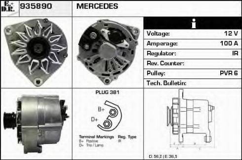 EDR 935890 - Alternator autospares.lv