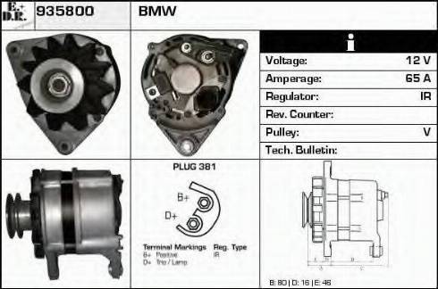 EDR 935800 - Alternator autospares.lv