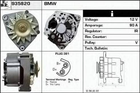 EDR 935820 - Alternator autospares.lv