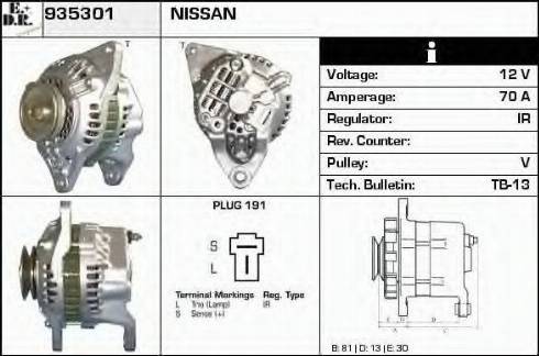 EDR 935301 - Alternator autospares.lv