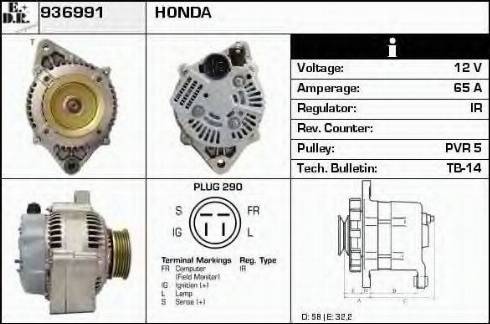 EDR 936991 - Alternator autospares.lv