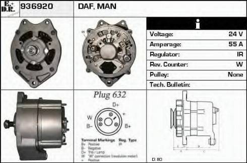 EDR 936920 - Alternator autospares.lv