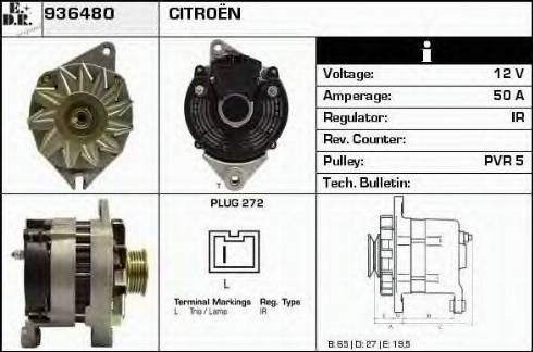 EDR 936480 - Alternator autospares.lv