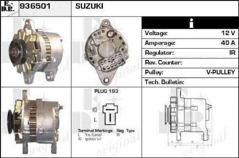 EDR 936501 - Alternator autospares.lv