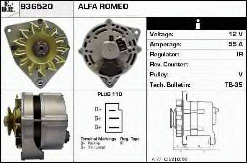 EDR 936520 - Alternator autospares.lv