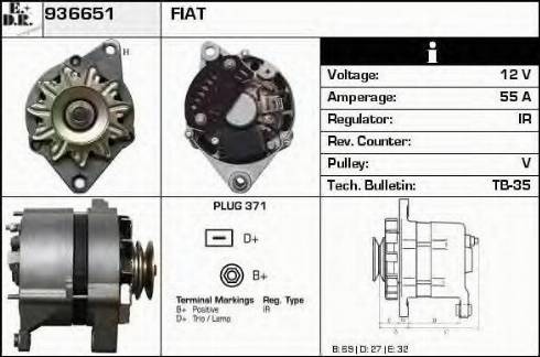 EDR 936651 - Alternator autospares.lv