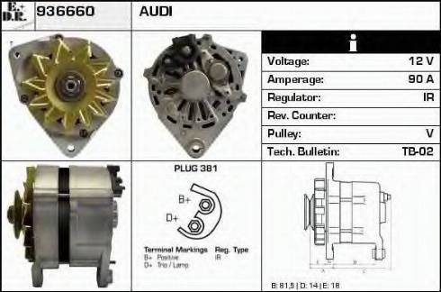 EDR 936660 - Alternator autospares.lv