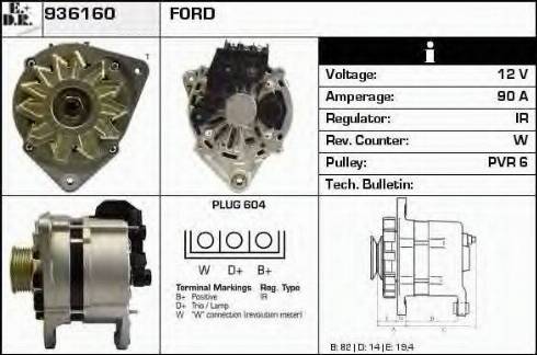 EDR 936160 - Alternator autospares.lv