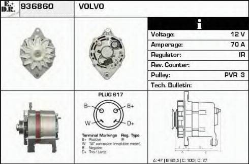 EDR 936860 - Alternator autospares.lv