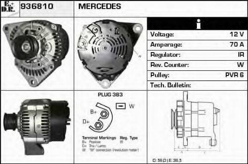 EDR 936810 - Alternator autospares.lv