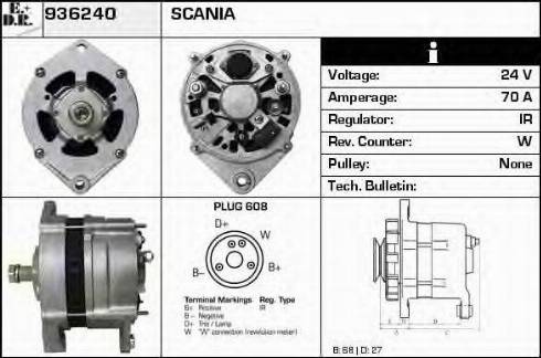 EDR 936240 - Alternator autospares.lv