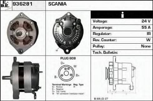 EDR 936281 - Alternator autospares.lv