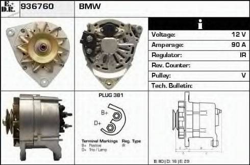 EDR 936760 - Alternator autospares.lv