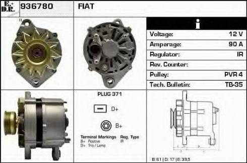 EDR 936780 - Alternator autospares.lv