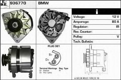 EDR 936770 - Alternator autospares.lv