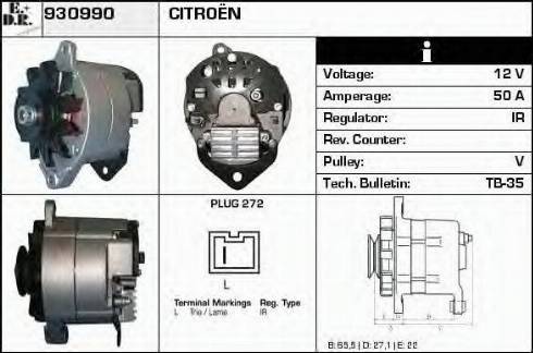 EDR 930990 - Alternator autospares.lv