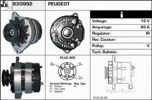 EDR 930992 - Alternator autospares.lv