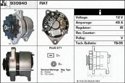 EDR 930940 - Alternator autospares.lv