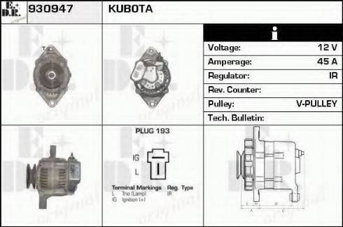 EDR 930947 - Alternator autospares.lv