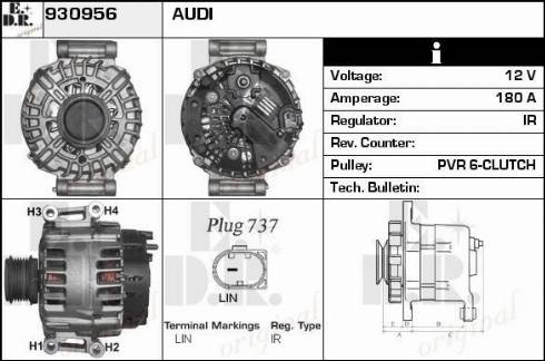 EDR 930956 - Alternator autospares.lv