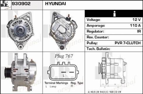 EDR 930902 - Alternator autospares.lv