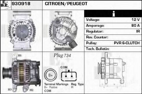 EDR 930918 - Alternator autospares.lv