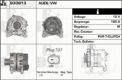 EDR 930913 - Alternator autospares.lv