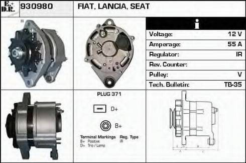 EDR 930980 - Alternator autospares.lv